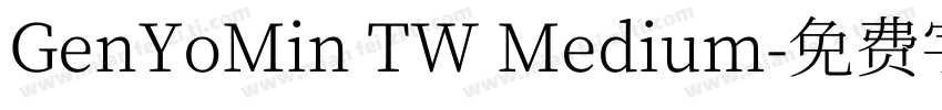 GenYoMin TW Medium字体转换